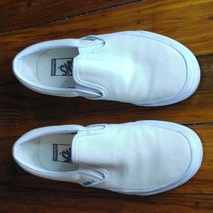 White Vans slip-ons